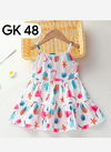 White GURUKRUPA Girls Fancy Wear Stylish Kids Colllection GK-48